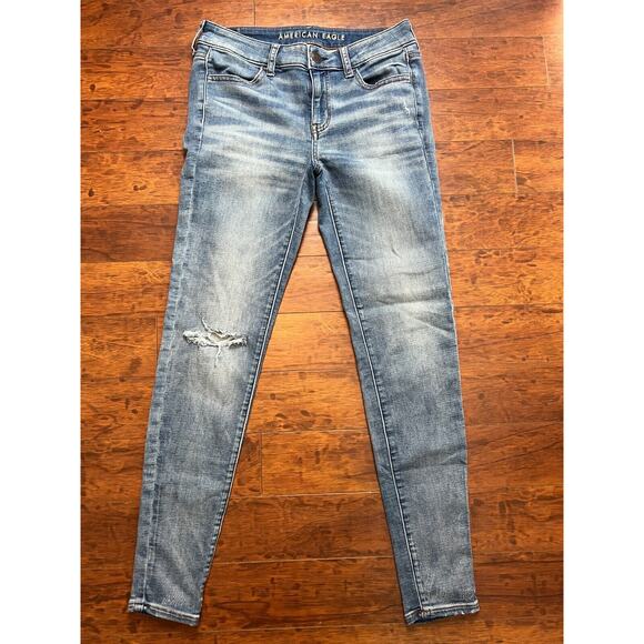 American Eagle Super Stretch Jegging Women's Size 4 Light faded wash jeans - Picture 9 of 10